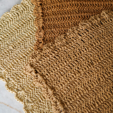 یک جفت زیربشقابی حصیری(رافیا)